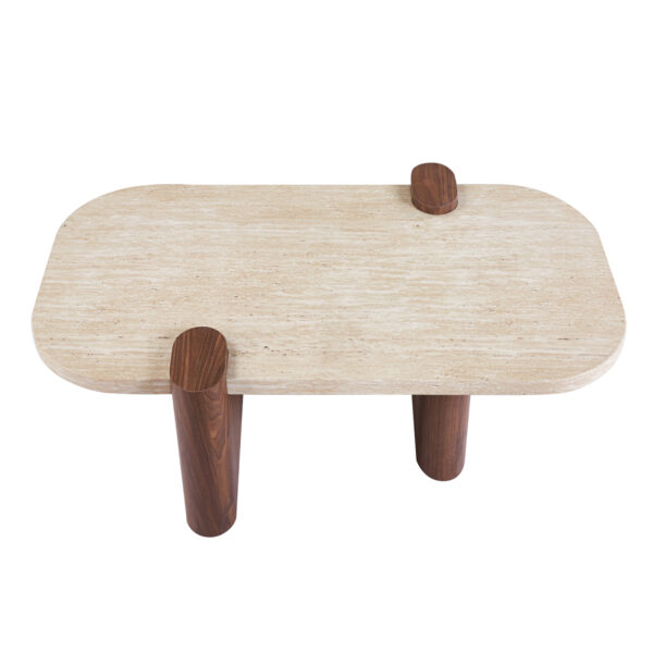 ΤΡΑΠΕΖΙ ΣΑΛΟΝΙΟΥ ARDEN HM18435 MDF TOP ΟΨΗ ΤΡΑΒΕΡΤΙΝΑΣ-MDF ΠΟΔΙΑ ΚΑΡΥΔΙ 120x60x40Υεκ - Image 5