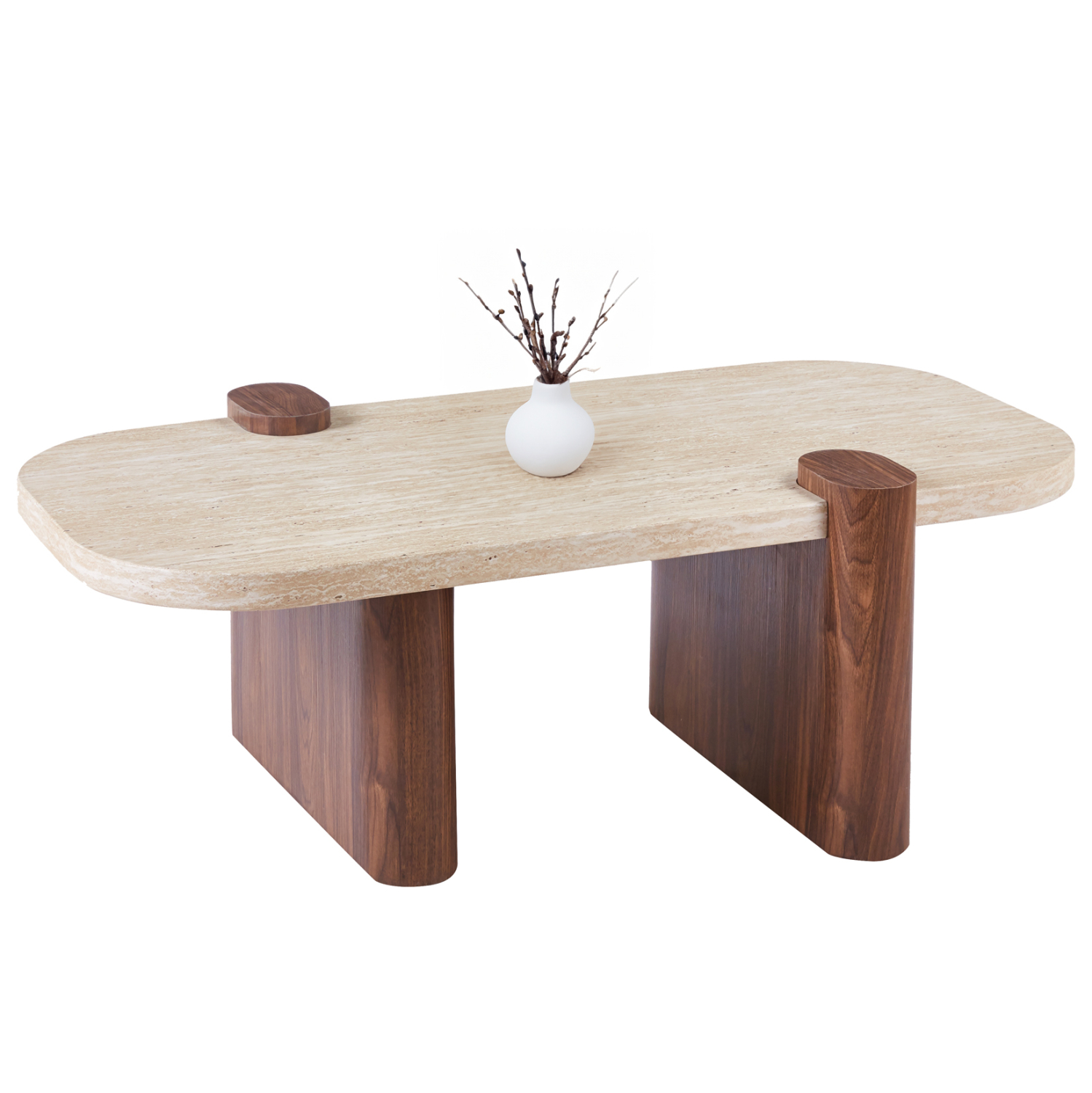 HM18435 ΤΡΑΠΕΖΙ ΣΑΛΟΝΙΟΥ ARDEN HM18435 MDF TOP ΟΨΗ ΤΡΑΒΕΡΤΙΝΑΣ-MDF ΠΟΔΙΑ ΚΑΡΥΔΙ 120x60x40Υεκ - Image 1