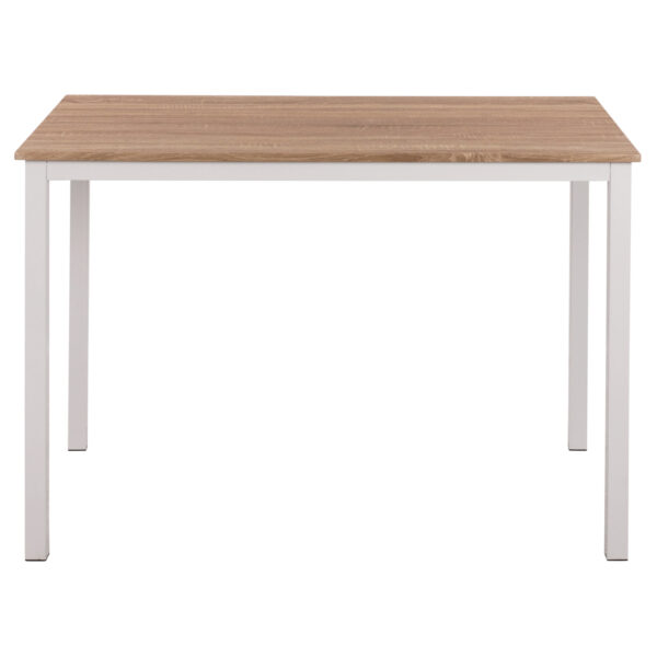 ΤΡΑΠΕΖΙ ΤΡΑΠΕΖΑΡΙΑΣ GOOSE HM9532.02 MDF SONAMA-ΛΕΥΚΟ ΜΕΤΑΛΛΟ 120X80Χ75Yεκ. - Image 3