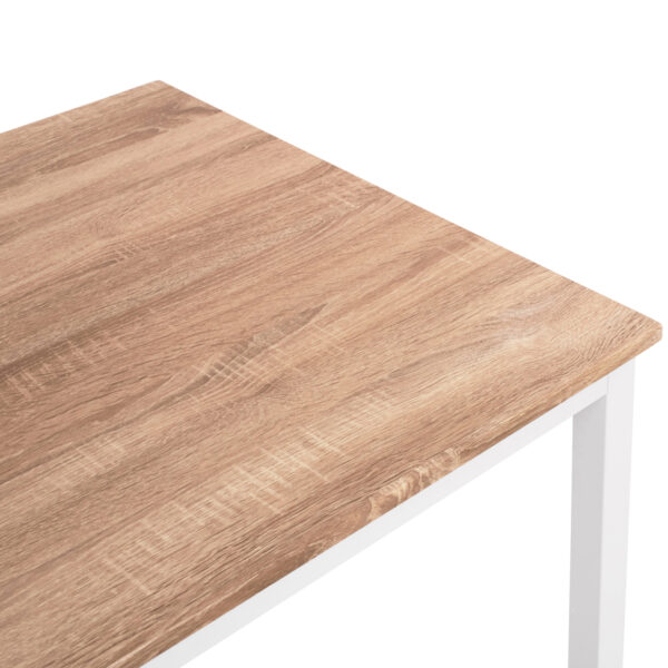 ΤΡΑΠΕΖΙ ΤΡΑΠΕΖΑΡΙΑΣ GOOSE HM9532.02 MDF SONAMA-ΛΕΥΚΟ ΜΕΤΑΛΛΟ 120X80Χ75Yεκ. - Image 5
