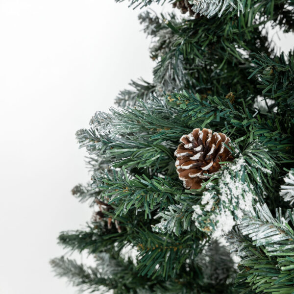 PINE ΧΡΙΣΤΟΥΓΕΝΝΙΑΤΙΚΟ ΔΕΝΤΡΟ ΧΙΟΝΙΣΜΕΝΟ ΜΕ LED 117x117x180cm PVC ΠΡΑΣΙΝΟ ΛΕΥΚΟ 024085 - Image 3