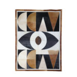 WATCH ΧΑΛΙ ΣΑΛΟΝΙΟΥ 150x200cm ΔΕΡΜΑ ΜΑΥΡΟ ΛΕΥΚΟ ΚΑΦΕ ΜΑΛΛΙΝΟ ΜΠΕΖ 024844