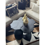 WATCH ΧΑΛΙ ΣΑΛΟΝΙΟΥ 150x200cm ΔΕΡΜΑ ΜΑΥΡΟ ΛΕΥΚΟ ΚΑΦΕ ΜΑΛΛΙΝΟ ΜΠΕΖ 024844 - Image 2