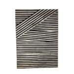 ZEBRA ΧΑΛΙ ΣΑΛΟΝΙΟΥ 170x240cm ΔΕΡΜΑ ΜΑΥΡΟ ΛΕΥΚΟ ΜΑΛΛΙΝΟ 024991