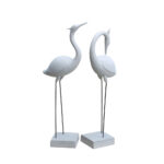 FLAMINGO COUPLE ΔΙΑΚΟΣΜΗΤΙΚΟ ΦΛΑΜΙΝΓΚΟ ΣΕΤ 2ΤΜΧ 41x26x116cm ΤΕΧΝΗΤΗ ΠΕΤΡΑ ΜΠΕΖ 029266