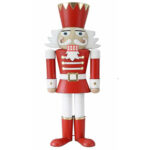 NUTCRACKER ΧΡΙΣΤΟΥΓΕΝΝΙΑΤΙΚΟ ΔΙΑΚΟΣΜΗΤΙΚΟ ΚΑΡΥΟΘΡΑΥΣΤΗΣ 49x35x150cm ΜΕΤΑΛΛΟ ΚΟΚΚΙΝΟ ΛΕΥΚΟ 030172