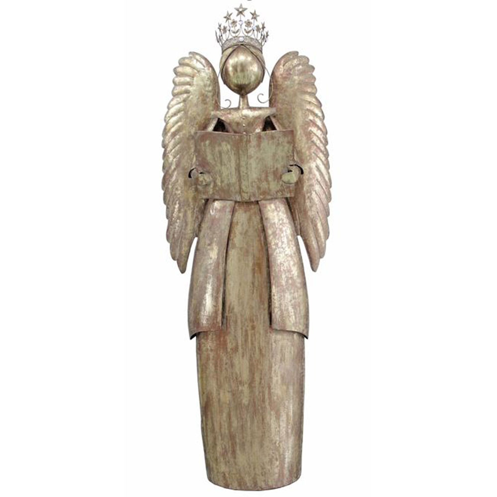 030177-EjCQ8-first-_1 ANGEL ΧΡΙΣΤΟΥΓΕΝΝΙΑΤΙΚΟ ΔΙΑΚΟΣΜΗΤΙΚΟ ΑΓΓΕΛΟΣ 62x25x170cm ΜΕΤΑΛΛΟ ΧΡΥΣΟ ANTIKE 030177 - Image 1