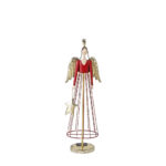 ANGEL STAR ΧΡΙΣΤΟΥΓΕΝΝΙΑΤΙΚΟ ΔΙΑΚΟΣΜΗΤΙΚΟ ΑΓΓΕΛΟΣ 23x14x75cm ΜΕΤΑΛΛΟ ΚΟΚΚΙΝΟ ΧΡΥΣΟ 030414