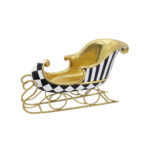 ABSTRACT SLEIGH ΧΡΙΣΤΟΥΓΕΝΝΙΑΤΙΚΟ ΔΙΑΚΟΣΜΗΤΙΚΟ ΕΛΚΗΘΡΟ 37x14x21cm POLYRESIN ΛΕΥΚΟ ΜΑΥΡΟ ΧΡΥΣΟ 030470