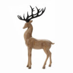 WOODY DEER ΧΡΙΣΤΟΥΓΕΝΝΙΑΤΙΚΟ ΔΙΑΚΟΣΜΗΤΙΚΟ ΤΑΡΑΝΔΟΣ 27x12x46cm POLYRESIN ΚΑΦΕ ΜΑΥΡΟ 030491