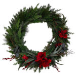 RED BERRY 100 ΧΡΙΣΤΟΥΓΕΝΝΙΑΤΙΚΟ ΣΤΕΦΑΝΙ ΜΕ ΓΚΙ 100x100cm POLYFOAM ΠΡΑΣΙΝΟ ΚΟΚΚΙΝΟ PVC 031034