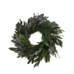 LEAF 60 ΧΡΙΣΤΟΥΓΕΝΝΙΑΤΙΚΟ ΣΤΕΦΑΝΙ ΜΕ ΦΥΛΛΑ 60x60cm PVC ΠΡΑΣΙΝΟ 031038