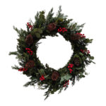 RED BERRY 90 ΧΡΙΣΤΟΥΓΕΝΝΙΑΤΙΚΟ ΣΤΕΦΑΝΙ ΜΕ ΓΚΙ 90x90cm POLYFOAM ΠΡΑΣΙΝΟ ΚΟΚΚΙΝΟ PVC 031039