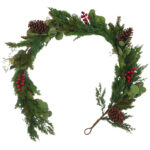 RED BERRY 182 ΓΙΡΛΑΝΤΑ ΣΤΟΛΙΣΜΕΝΗ 182cm POLYFOAM ΠΡΑΣΙΝΟ ΚΟΚΚΙΝΟ PVC 031042