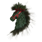 HORSE HEAD 86 ΧΡΙΣΤΟΥΓΕΝΝΙΑΤΙΚΟ ΣΤΕΦΑΝΙ ΑΛΟΓΟ 45x3x86cm POLYFOAM ΠΡΑΣΙΝΟ ΚΟΚΚΙΝΟ PVC 031047