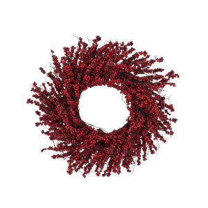 RED BERRY 60 ΧΡΙΣΤΟΥΓΕΝΝΙΑΤΙΚΟ ΣΤΕΦΑΝΙ ΜΕ ΓΚΙ 60x60cm POLYFOAM ΚΟΚΚΙΝΟ PVC 031061