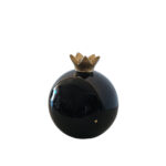 LUCKY CHARM 2025 XMAS ΡΟΔΙ 11x11x13cm POLYRESIN ΜΑΥΡΟ ΧΡΥΣΟ 031154