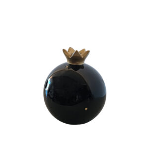 LUCKY CHARM 2025 XMAS ΡΟΔΙ 11x11x13cm POLYRESIN ΜΑΥΡΟ ΧΡΥΣΟ 031154