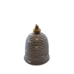 LUCKY CHARM 2025 XMAS ΚΑΜΠΑΝΑ 10x10x12cm POLYRESIN ΜΑΥΡΟ ΛΕΥΚΟ ΧΡΥΣΟ 031156