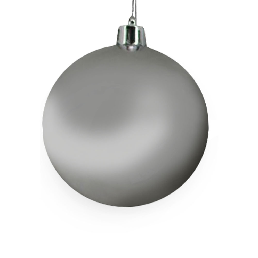 033192-qG3XL-first-_1 SILVER ΧΡΙΣΤΟΥΓΕΝΝΙΑΤΙΚΗ ΜΠΑΛΑ 20x20x20cm ΠΛΑΣΤΙΚΟ ΑΣΗΜΙ 033192 - Image 1