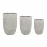 SOLIN ΚΑΣΠΩ SET 3ΤΜΧ 44x44x67cm MgO ΓΚΡΙ ΑΝΟΙΧΤΟ 034812