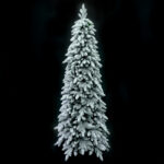 SNOWFALL FIR ΧΡΙΣΤΟΥΓΕΝΝΙΑΤΙΚΟ ΔΕΝΤΡΟ ΧΙΟΝΙΣΜΕΝΟ 80x80x210cm PE/PVC ΠΡΑΣΙΝΟ ΛΕΥΚΟ 035247