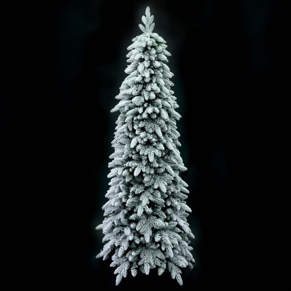 035247-YrUKf-first-_1 SNOWFALL FIR ΧΡΙΣΤΟΥΓΕΝΝΙΑΤΙΚΟ ΔΕΝΤΡΟ ΧΙΟΝΙΣΜΕΝΟ 80x80x210cm PE/PVC ΠΡΑΣΙΝΟ ΛΕΥΚΟ 035247 - Image 1