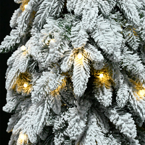 SNOWFALL FIR ΧΡΙΣΤΟΥΓΕΝΝΙΑΤΙΚΟ ΔΕΝΤΡΟ ΧΙΟΝΙΣΜΕΝΟ ΜΕ LED 80x80x210cm PE/PVC ΠΡΑΣΙΝΟ ΛΕΥΚΟ LED/COPPER 035249 - Image 2