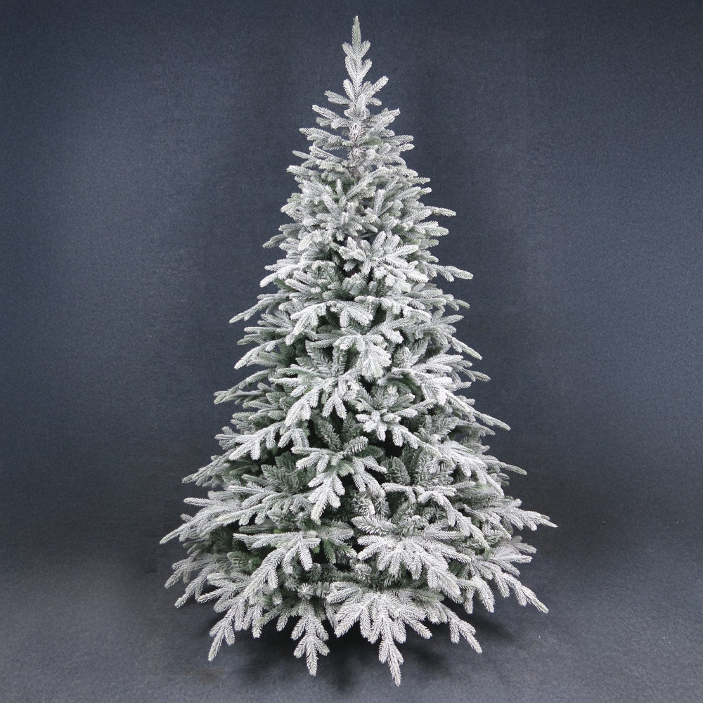 035251-1Bon2-first-_1 CHRISTMAS DREAMS ΧΡΙΣΤΟΥΓΕΝΝΙΑΤΙΚΟ ΔΕΝΤΡΟ ΧΙΟΝΙΣΜΕΝΟ 130x130x180cm PE/PVC ΠΡΑΣΙΝΟ ΛΕΥΚΟ 035251 - Image 1