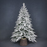 CHRISTMAS DREAMS ΧΡΙΣΤΟΥΓΕΝΝΙΑΤΙΚΟ ΔΕΝΤΡΟ ΧΙΟΝΙΣΜΕΝΟ 130x130x180cm PE/PVC ΠΡΑΣΙΝΟ ΛΕΥΚΟ 035251 - Image 3