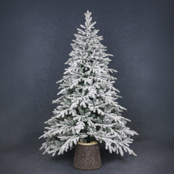 CHRISTMAS DREAMS ΧΡΙΣΤΟΥΓΕΝΝΙΑΤΙΚΟ ΔΕΝΤΡΟ ΧΙΟΝΙΣΜΕΝΟ 130x130x180cm PE/PVC ΠΡΑΣΙΝΟ ΛΕΥΚΟ 035251 - Image 3
