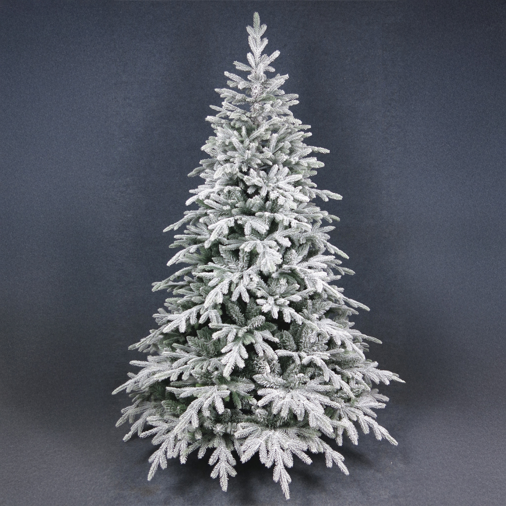 035252-9cO7J-first-_1 CHRISTMAS DREAMS ΧΡΙΣΤΟΥΓΕΝΝΙΑΤΙΚΟ ΔΕΝΤΡΟ ΧΙΟΝΙΣΜΕΝΟ 150x150x210cm PE/PVC ΠΡΑΣΙΝΟ ΛΕΥΚΟ 035252 - Image 1