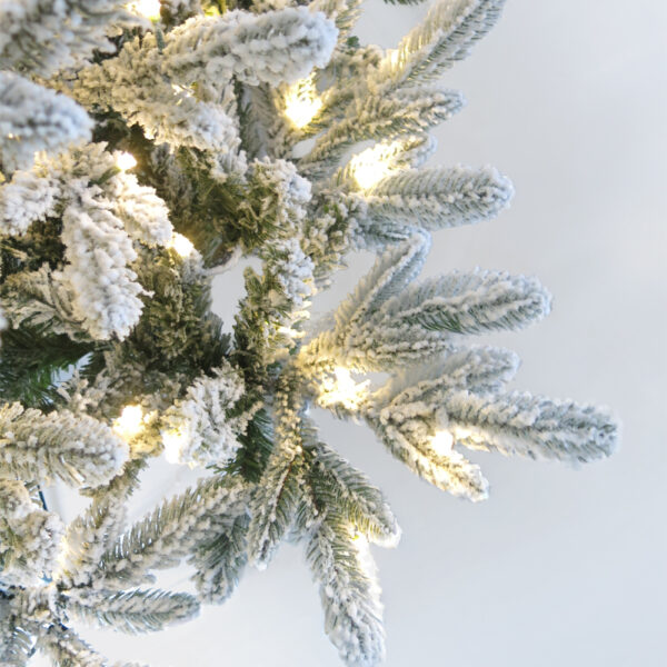 IMPERIAL EVERGREEN ΧΡΙΣΤΟΥΓΕΝΝΙΑΤΙΚΟ ΔΕΝΤΡΟ ΧΙΟΝΙΣΜΕΝΟ ΜΕ LED 125x125x180cm PE/PVC ΠΡΑΣΙΝΟ ΛΕΥΚΟ LED/COPPER 035255 - Image 3