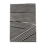 ZEBRA ΧΑΛΙ ΣΑΛΟΝΙΟΥ 200x300cm ΔΕΡΜΑ ΜΑΥΡΟ ΛΕΥΚΟ ΜΑΛΛΙΝΟ 035361