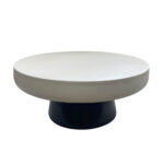 MYKONOS COFFEE TABLE ΛΕΥΚΟ ΜΑΥΡΟ 90x90x39cm 04-1098