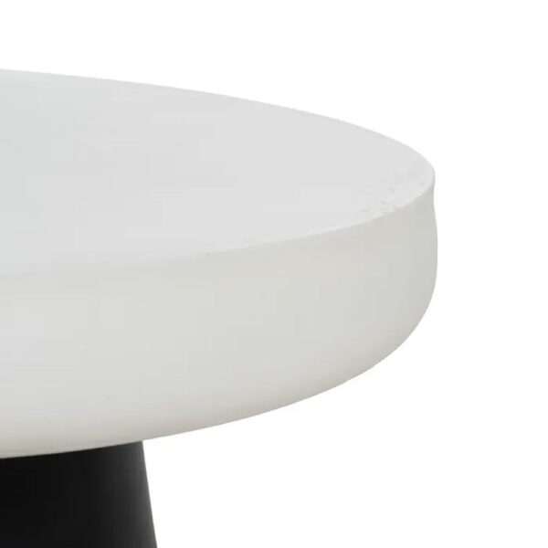 MYKONOS COFFEE TABLE ΛΕΥΚΟ ΜΑΥΡΟ 90x90x39cm 04-1098 - Image 4