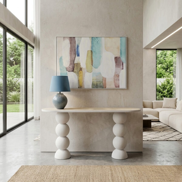 PERLA ΚΟΝΣΟΛΑ OFF WHITE 150x45x76cm 07-0027 - Image 2