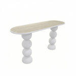 PERLA ΚΟΝΣΟΛΑ OFF WHITE 150x45x76cm 07-0027 - Image 3