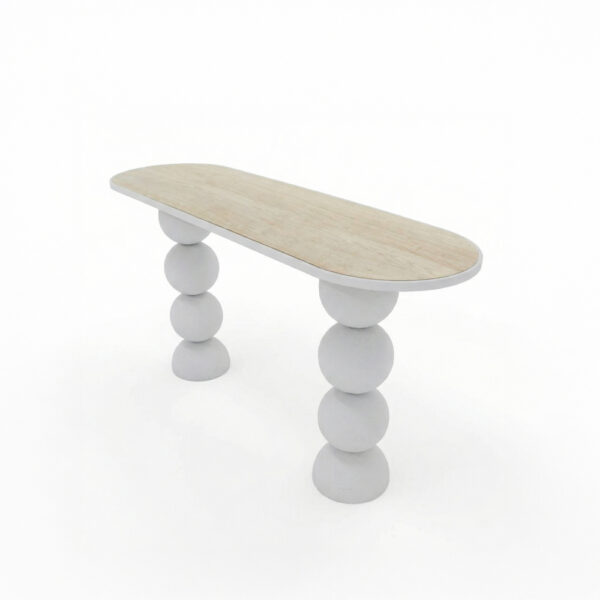 PERLA ΚΟΝΣΟΛΑ OFF WHITE 150x45x76cm 07-0027 - Image 4