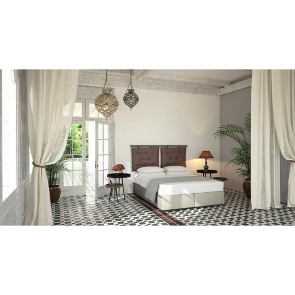 INTERNO ΒΑΣΗ ΜΕ ΑΠΟΘΗΚ.ΧΩΡΟ 160x200cm ΓΚΡΙ ΚΑΦΕ 20-914 200x160x34cm 09-2108 - Image 2