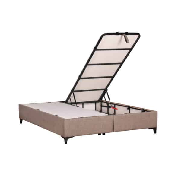 INTERNO ΒΑΣΗ ΜΕ ΑΠΟΘΗΚ.ΧΩΡΟ 160x200cm ΓΚΡΙ ΚΑΦΕ 20-914 200x160x34cm 09-2108 - Image 4