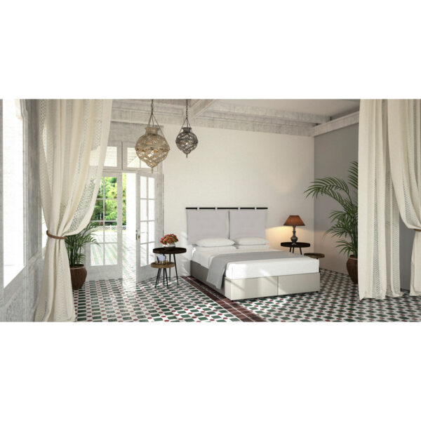 HANG BOX ΒΑΣΗ 160x200cm OFF WHITE 16-950 200x160x34cm 40-0065 - Image 2