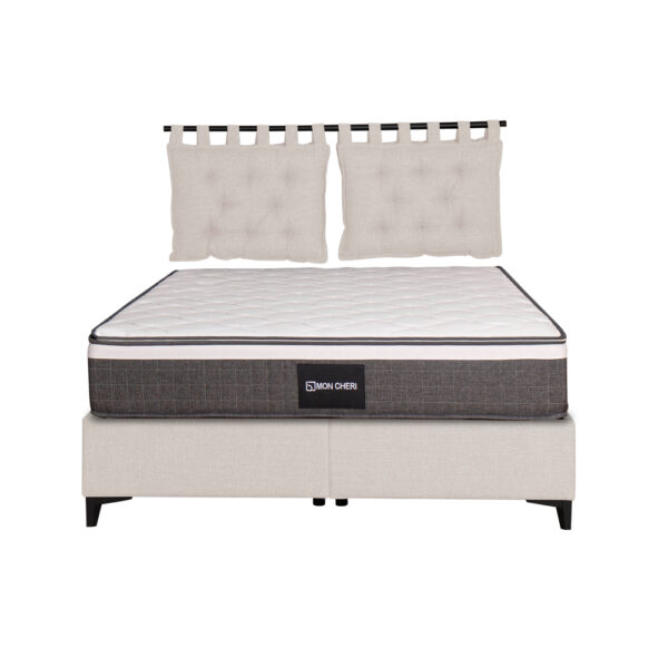 HANG BOX ΒΑΣΗ 160x200cm OFF WHITE 16-950 200x160x34cm 40-0065 - Image 3