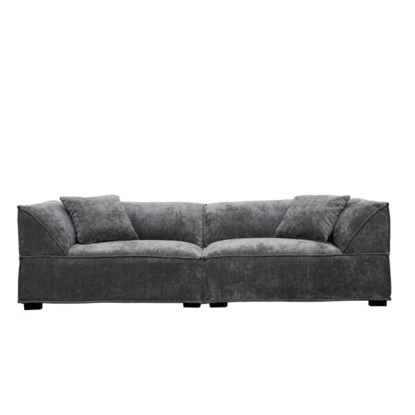 RULER ΚΑΝΑΠΕΣ 3ΘΕΣΙΟΣ ΓΚΡΙ 243x101x69cm 70-0436 - Image 2