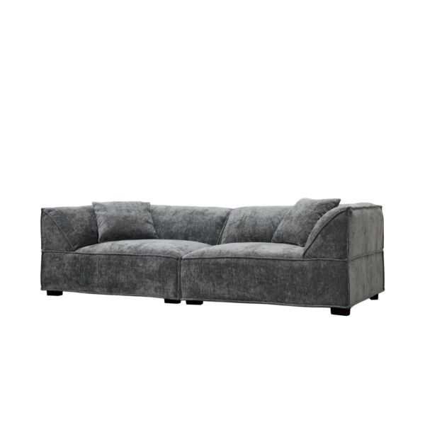 RULER ΚΑΝΑΠΕΣ 3ΘΕΣΙΟΣ ΓΚΡΙ 243x101x69cm 70-0436 - Image 3