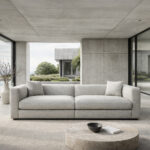ALBA ΚΑΝΑΠΕΣ 3ΘΕΣΙΟΣ OFF WHITE 256x88x70cm 70-0440 - Image 2