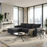 SCANDALO ΚΑΝΑΠΕΣ ΓΩΝΙΑ ΑΝΑΣΤΡΕΨΙΜΗ ΑΝΘΡΑΚΙ ASTI 15 265x188x99cm 71-0392 - Image 2