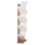 ΒΙΒΛΙΟΘΗΚΗ LIANA HM9028.14 ΜΕΛΑΜΙΝΗ SONAMA/ΛΕΥΚΟ 46x22x128,5Yεκ. - Image 4