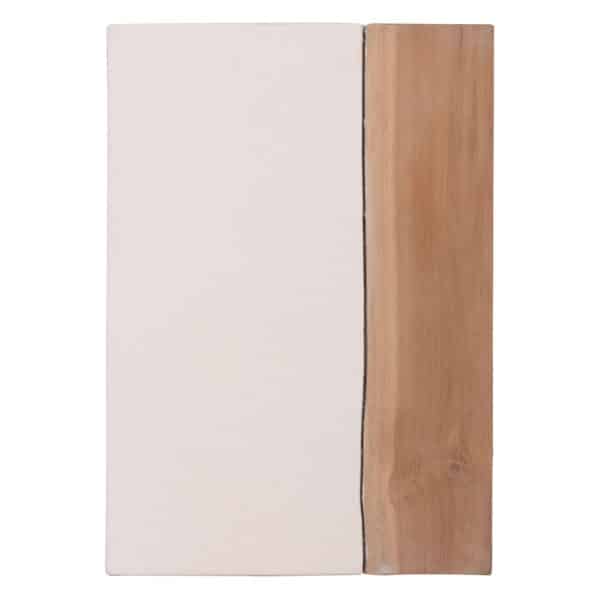 ΒΟΗΘΗΤΙΚΟ ΤΡΑΠΕΖΙ LEIA-ΣΚΑΜΠΟ HM18163.02 FIBER CEMENT ΛΕΥΚΟ-ΞΥΛΟ TEAK 32.5x32.5x46Υεκ. - Image 3