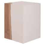 ΒΟΗΘΗΤΙΚΟ ΤΡΑΠΕΖΙ LEIA-ΣΚΑΜΠΟ HM18163.02 FIBER CEMENT ΛΕΥΚΟ-ΞΥΛΟ TEAK 32.5x32.5x46Υεκ. - Image 5